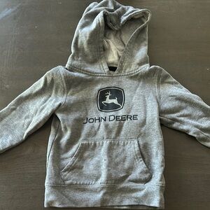 John Deere Gray Hooded Sweatshirt Classic Logo